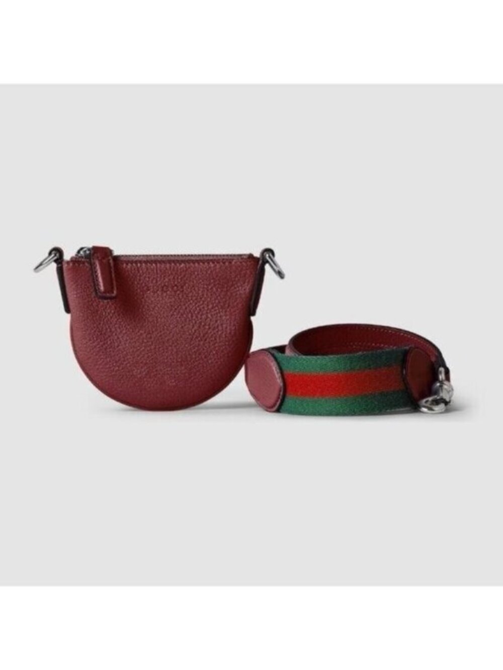 NEW GUCCI SUPER B MINI BAG Burgundy 100% Authentic Leather